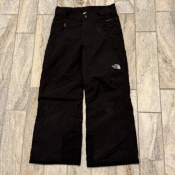 The North Face boys youth small 7/8 Blk waterproof black dryvent snow pants - Picture 1 of 9